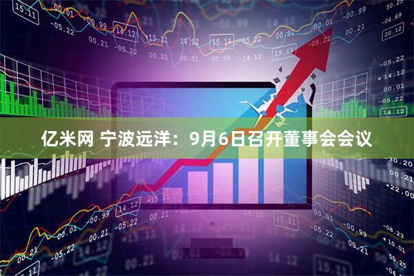亿米网 宁波远洋：9月6日召开董事会会议
